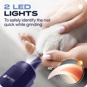 PETPROVED Dog Nail Grinder – Quiet Electric Pet Nail Trimmer