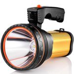 ROMER LED Rechargeable Handheld Searchlight High-power Super Bright 9000 MA 6000 LUMENS CREE Tactical Spotlight Torch Lantern Flashlight (Gold)