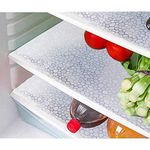 Kuber Industries Stone Design Reversible Fridge/Drawer Mats|Water Proof PVC Material|Ranctangular Shape & Non Slip| Size 45 x 30 CM, Pack of 6 (White), Polyvinyl Chloride