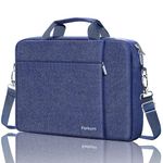 Ferkurn Laptop Bag Case for Women Men, Messenger Briefcase Computer Bag with Shoulder Compatible with Macbook Pro/Air, Dell XPS Latitude, HP Pavilion, ASUS, Acer, Samsung, Blue, 17 17.3 Inch