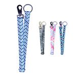 Derby Originals Heavy Duty Adjustable 30” Nylon Hanging Bucket Straps for Water and Feed Buckets - Available in 16 Colors and Patterns (Blue Chevron)