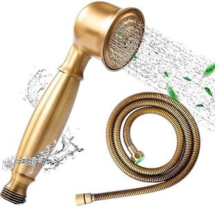 Soffione Doccia Bronzo Antico Telefono Classico Soffione Doccia Palmare Tubo Flessibile Doccia in Acciaio Inossidabile da 1,5 M Soffione Doccia Idraulico Maniglia Doccia in Ottone per Bagno e Doccia