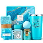 Christmas Gifts for Women, Spa Gift Basket Set for Women, 20oz Tumbler, Bath Salt and Soap, Fluzzy Socks, Scented Candle, Birthday Gifts for Her Mom Grandma, Gifts for Women Who Have Everything