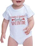 7 ate 9 Apparel Unisex Baby's Grandma & Grandpa's Valentine Onepiece, Red, 3-6 Month Onepiece