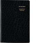 AT-A-GLANCE Telephone & Address Book, 600+ Entries, 4" x 6", Designer, Black (8040205)