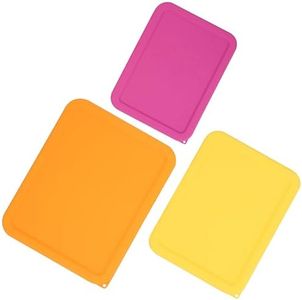 LUVCOSY 3 Cup 6 Cup 11 Cup Rectangle Silicone Storage Cover Lids Replacement for Pyrex 7210-PC, 7211-PC, 7212-PC Glass Bowls, (Container not Included) 3 Pack, Microwave, Dishwasher and Freezer Safe