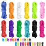 Paracord Cord 550 Multifunction Paracord Ropes 12 Colors 10 Feet,Tent Rope Parachute Cord Outdoor Survival Rope Making Monkey Fist,lanyards,Keychain,Carabiner,Dog Collar,Survival Camping Climbing (3)