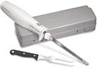 Hamilton Beach Electric Knife for Carving Foam & More, Storage Case & Serving Fork Included, White (74250R)