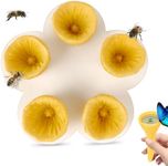 71Nmly Bee Cup Care Set for Thirsty Bees Garden,Bee Cups for Garden,Bee Insect Drinking Cup Thirsty Pollinators Need a Drink,Gift for Friends Family and Nature Lovers Home (Yellow)
