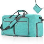 Travel Duffle Bag for Men, 115L Foldable Travel Duffel Bag with Shoes Compartment Overnight Bag for Men Women Waterproof & Tear Resistant (Mint Green)