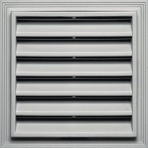 Builders Edge Square Exterior Wall Gable Vent, Grey, 12 x 12-Inch Size