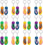 24 Pcs Flip Flop Keychains Backpack