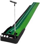 Indoor Golf Putting Rod Putter Trainer Putting Mat 3 Meters Long with Baffle Plate Artificial Turf Dual Color Grass (TL004-With Putter)