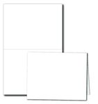 Heavyweight Blank White A2 Folded Note Cards - 4.25" x 5.5" - Greeting Cards for Card Making - Thick 80lb (218 GSM) Stock - Inkjet/Laser Printer Compatible (100 Cards)