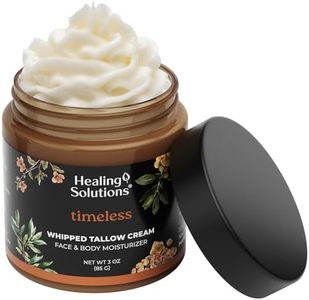 Healing Solutions - Whipped Tallow Balm, Frankincense, Myrrh & Sandalwood Scent, Grass Fed/Grass Finished Beef Tallow w/Organic Jojoba & Manuka Honey for Skin, Face & Body, All Natural Moisturizer