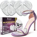 Ballotte Metatarsal Pads for Women, Ball of Foot Cushions for Women & Men, Silicone Gel Heel Pads, High Heel Inserts, Anti Slip High Heel Cushion Inserts Women/Foot Pads/Shoe Pads [4 Pack]