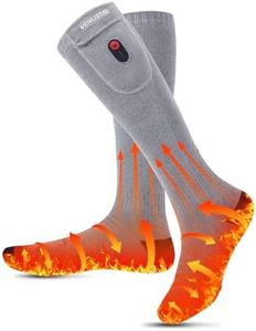 Venustas Heated Socks Women Men, Rechargeable Electric Socks with Battery, Washable Unisex Socks for Ski Hunting