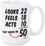 50th Birthday Gifts For Women Fifty Years Old Men Gift Mug Happy Funny 50 Mens Womens Womans Wifes Female Man Best Friend 1970 Male Unique Mugs Ideas 70 Woman Wife Gag Dad Cute Girls Guys Good Husband