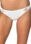 O'Neill Women's Lana Macrame Cheeky Bikini Bottom, Vanilla/Van, Large