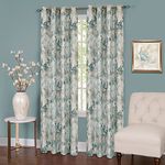 Lined Blackout Grommet Window Curtain Panels - 50 Inch Width, 84 Inch Length - Tranquil (Mist) - Blackout Soft Polyester Drapes & Dressing for Bedroom Living & Dining Room by Achim Home Decor