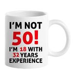 50th Birthday Gifts for Men, Funny 50 Year Old Gift Coffee Mug, 1971 50th Birthday Mugs for Him, Dad, Uncle, Husband, Brother, Grandpa, Friend, 11 oz Tea Cup