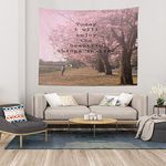 Shrahala Inspirational Quote Wall Tapestry, Motivational Quote Inspirational Pink Wall Hanging Large Tapestry Decorations Tablecloth Bedroom Living Room Dorm(39.4 x 59.1 Inches)