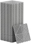 CarTrax FX 6-Piece/34-pice 15.75 x 15.75-Ribbed Garage Tile (34, LIGHT GREY)