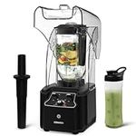 CRANDDI Commercial Quiet Blender, Soundproof Blenders, 2200 Watt Powerful Professional Kitchen Blender with BPA-Free 80oz Pitcher, Smoothie Blender for Commercial and Home, K90 (Black)