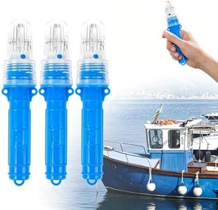 Hulezt 3 PCS Boat Flares, Marine Flares LED Light Waterproof Emergency Signals for Fishing Nets Buoys Boats, Electronic Marine Signal Lights for Night Boating Life Rafts Offshore (3, Blue)