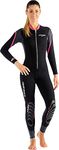 Cressi Women's Lei - 2.5mm Neoprene Wetsuit Wetsuit All in One - Black/Pink, Large