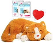 Calmeroos Plush Heartbeat Toy Canadian-Owned Company Sleep Aid Puppy Kitten Anxiety Relief Soother Dogs Cats Cuddle Calming Behavioral Aid for Pets (Orange Kitty)