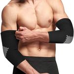 AVIDDA Elbow Support Sleeve for Men Women (1 Pair), Antislip Elbow Brace Compression Arm Supports for Tennis Elbow, Golfers Elbow, Arthritis, Weightlifting, Tendonitis, Joint Pain Relief Black