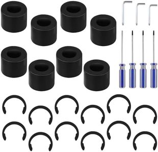 8pcs Rubber Roller Resolution for Cricut Maker and 12pcs Rubber Roller Replacement, Keep Rubber from Moving Retaining Clip Rings Compatible with Cricut Maker with Repair Parts