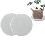 2pcs 8.5 Inch Instant Dry Plant Saucers , Diatomaceous Earth Round Plant Drip Trays for Indoors Keeping Counter and Floors Dry and Clean