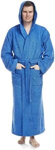 Arus Men's bathrobe with hood, extra long, 100% cotton terry, man´s size: XXL long, unisex size: XXL-3XL long, Royal Blue