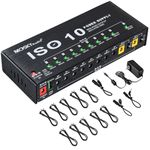 Mosky Guitar Pedal Power Supply 10 Isolated DC Output, 9V 12V 18V 300mA 500mA Effect Pedal Boards Power Supply with USB Port, Short Circuit Overcurrent Protection