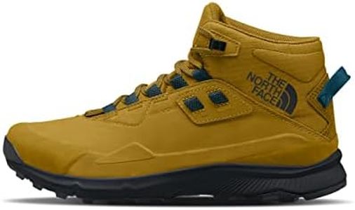 THE NORTH FACE Men's Cragstone Leather Mid Waterproof Hiking Boot, Arrowwood Yellow/TNF Black, 12.5