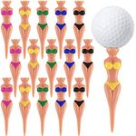 Skylety Funny Golf Tees Lady Girl Golf Tees, 76 mm/ 3 Inch Plastic Pin up Golf Tees, Home Women Golf Tees for Golf Training Accessories Uncle Father Present Men Gift Bachelor Party (15)