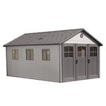 LIFETIME 60237 Outdoor Storage Shed, Desert Sand, 11 x 21 ft