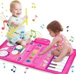 1 Year Old Girl Gifts, Piano Mat Baby Toys for 1 Year Old Girl, 2 in 1 Toddler Music Mat with Keyboard & Drum, Early Educational Musical Toys First Birthday Gifts for 1 2 Year Old Girls & Boys