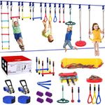 Gentle Booms Sports Ninja Warrior Obstacle Course for Kids (65FT)