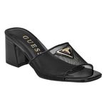 GUESS Women's Gables Heeled Sandal, Black 001, 9