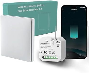 WiFi Smart Wireless Lights Switch Kit, ECO-NEWLEAF Waterproof On/Off Switch Compatible with Alexa & Google Assistant Voice Control Timing Function
