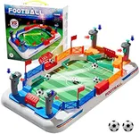 Couomoxa Upgrade Mini Football Games with 4 Flipper Drive Simulate Mini Tabletop Soccer Sport Board Game Educational Interactive Play Toy Gift for Boys,Girls Ages 3+ Adults