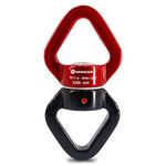 NewDoar Swing Swivel,30KN CE Certified Micro Rotator Swivel Device for Swing Aerial Dance/Yoga/Swing/Hanging Hammock/Rock Climbing Tree Arborist(Red Black)