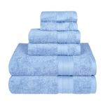 Trident Soft Comfort Air Rich Towels for Bath, 100% Cotton Towel, Super Soft, Highly Absorbent, 6 Pieces Towel Set, 500 GSM - Allure