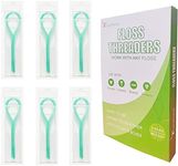 EasyHonor Dental Floss Threaders for Braces, Bridges, and Implants,Green, 300 Count (6 Pack)