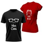 fanideaz Cotton Couples Combo Printed Cotton T-Shirt_CarlEllie_LXL