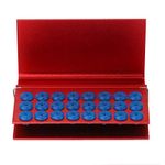 Exblue Disinfection box, 24-hole aluminum alloy disinfection box with silicone pad, autoclavable dentist instrument holder suitable for dental burs