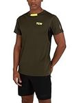 TCA Men's Atomic Short Sleeve Quickdry Gym Running Training Top - Forest Night, L